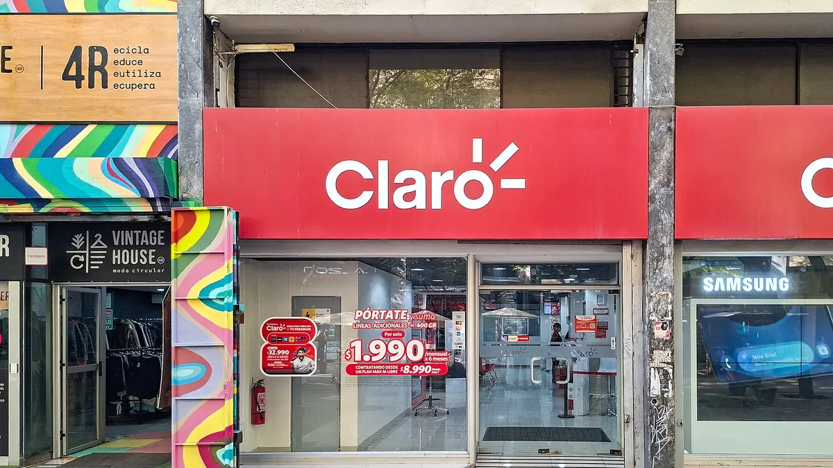 Sucursal de Claro en el centro de Santiago de Chile